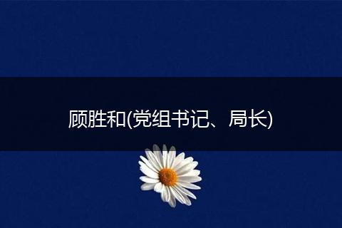 顾胜和(党组书记、局长)