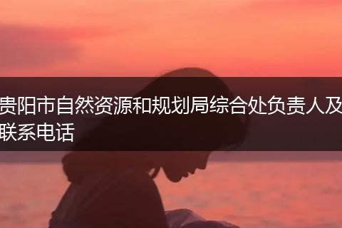 贵阳市自然资源和规划局综合处负责人及联系电话