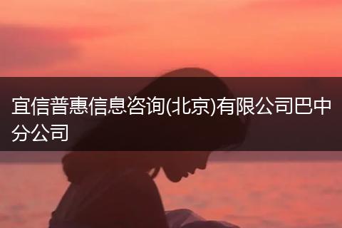 宜信普惠信息咨询(北京)有限公司巴中分公司