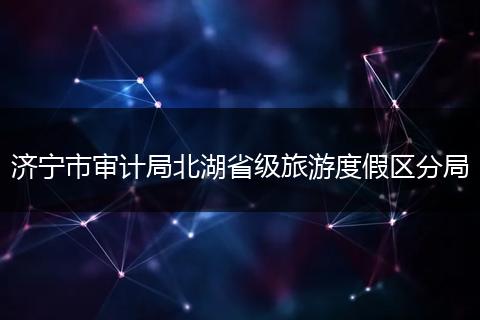 济宁市审计局北湖省级旅游度假区分局