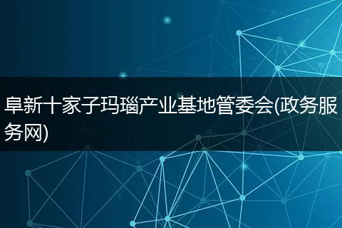 阜新十家子玛瑙产业基地管委会(政务服务网)