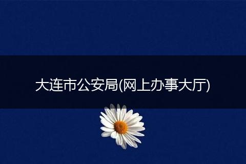 大连市公安局(网上办事大厅)