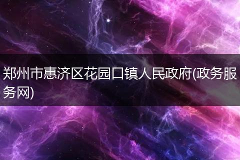 郑州市惠济区花园口镇人民政府(政务服务网)