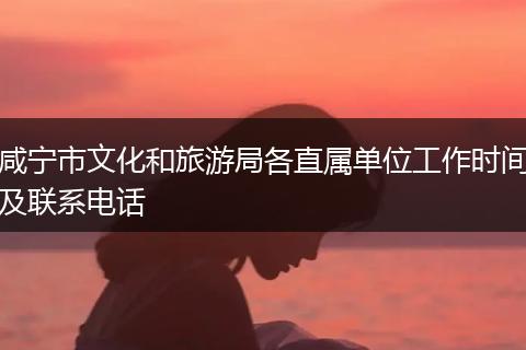 咸宁市文化和旅游局各直属单位工作时间及联系电话
