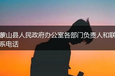 蒙山县人民政府办公室各部门负责人和联系电话