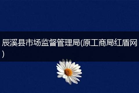 辰溪县市场监督管理局(原工商局红盾网)