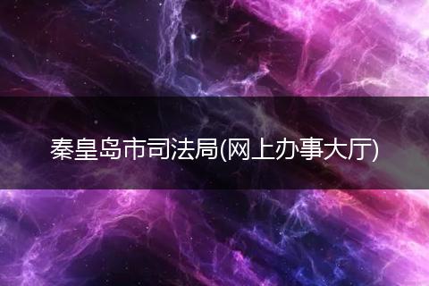 秦皇岛市司法局(网上办事大厅)