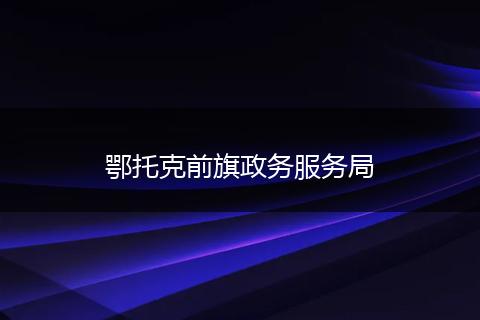 鄂托克前旗政务服务局