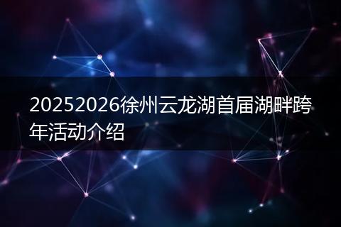 20252026徐州云龙湖首届湖畔跨年活动介绍