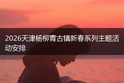 2026天津杨柳青古镇新春系列主题活动安排