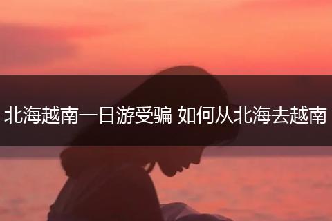北海越南一日游受骗 如何从北海去越南