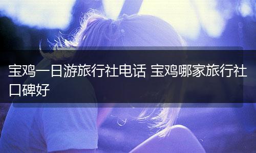 宝鸡一日游旅行社电话 宝鸡哪家旅行社口碑好
