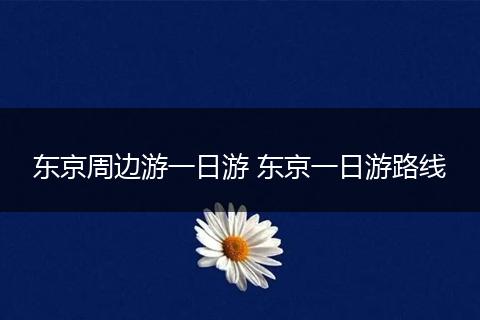 东京周边游一日游 东京一日游路线
