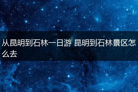 从昆明到石林一日游 昆明到石林景区怎么去