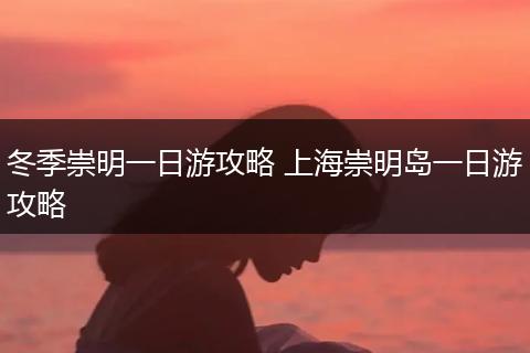冬季崇明一日游攻略 上海崇明岛一日游攻略