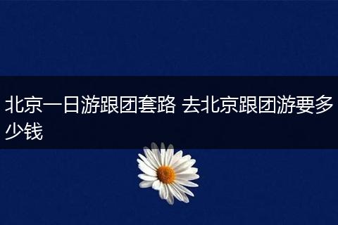 北京一日游跟团套路 去北京跟团游要多少钱