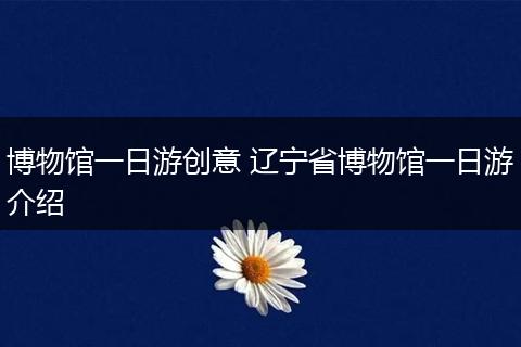 博物馆一日游创意 辽宁省博物馆一日游介绍
