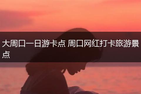 大周口一日游卡点 周口网红打卡旅游景点