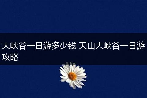 大峡谷一日游多少钱 天山大峡谷一日游攻略