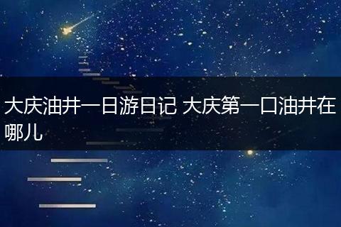 大庆油井一日游日记 大庆第一口油井在哪儿