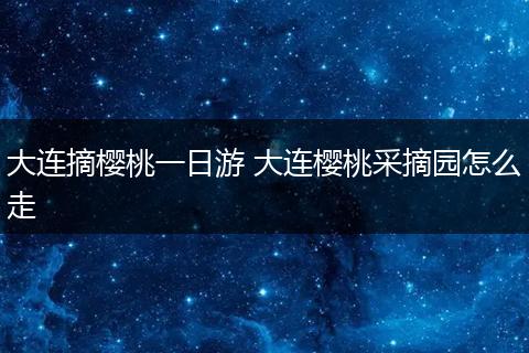 大连摘樱桃一日游 大连樱桃采摘园怎么走