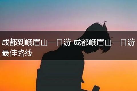 成都到峨眉山一日游 成都峨眉山一日游最佳路线