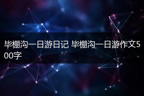 毕棚沟一日游日记 毕棚沟一日游作文500字
