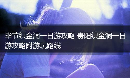 毕节织金洞一日游攻略 贵阳织金洞一日游攻略附游玩路线