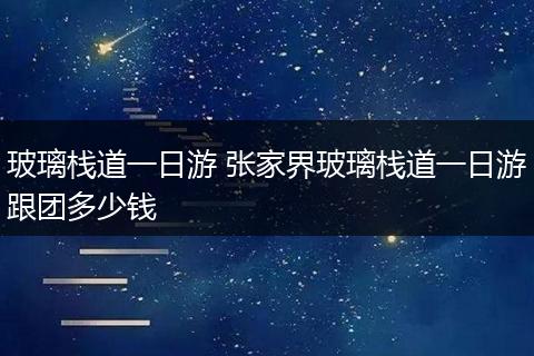 玻璃栈道一日游 张家界玻璃栈道一日游跟团多少钱