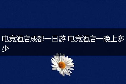 电竞酒店成都一日游 电竞酒店一晚上多少