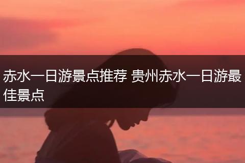 赤水一日游景点推荐 贵州赤水一日游最佳景点
