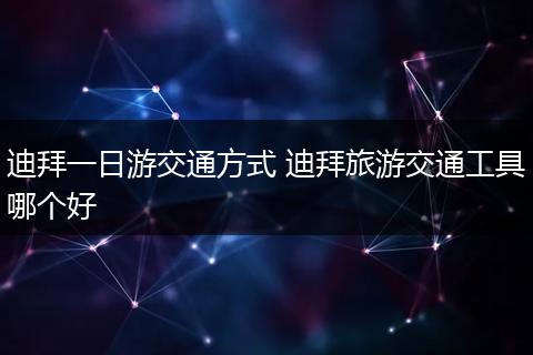迪拜一日游交通方式 迪拜旅游交通工具哪个好