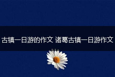 古镇一日游的作文 诸葛古镇一日游作文