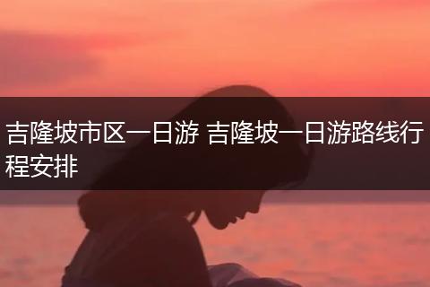 吉隆坡市区一日游 吉隆坡一日游路线行程安排