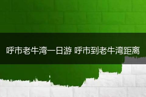 呼市老牛湾一日游 呼市到老牛湾距离