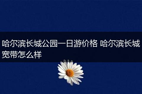 哈尔滨长城公园一日游价格 哈尔滨长城宽带怎么样