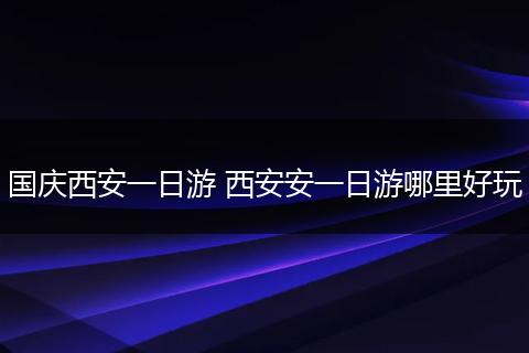 国庆西安一日游 西安安一日游哪里好玩