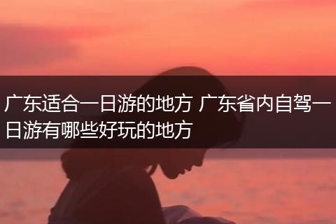 广东适合一日游的地方 广东省内自驾一日游有哪些好玩的地方