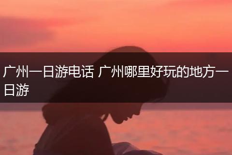 广州一日游电话 广州哪里好玩的地方一日游