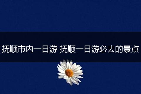 抚顺市内一日游 抚顺一日游必去的景点