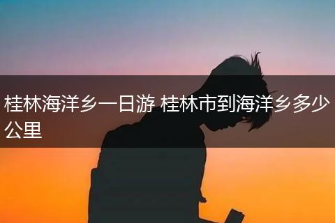桂林海洋乡一日游 桂林市到海洋乡多少公里