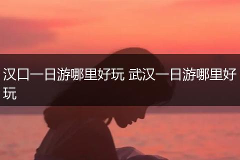 汉口一日游哪里好玩 武汉一日游哪里好玩