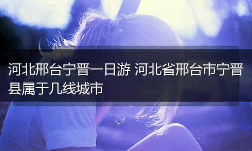 河北邢台宁晋一日游 河北省邢台市宁晋县属于几线城市