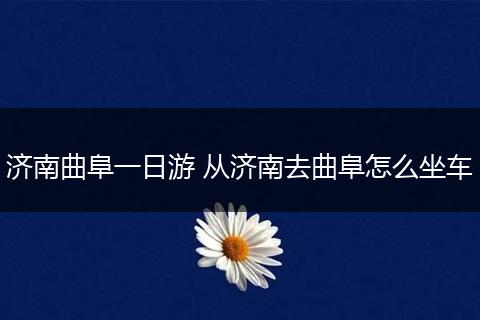 济南曲阜一日游 从济南去曲阜怎么坐车