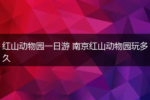 红山动物园一日游 南京红山动物园玩多久
