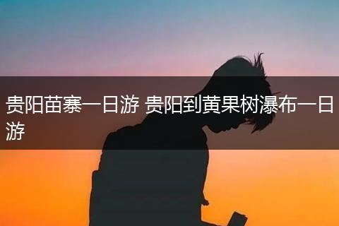 贵阳苗寨一日游 贵阳到黄果树瀑布一日游