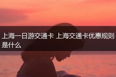 上海一日游交通卡 上海交通卡优惠规则是什么