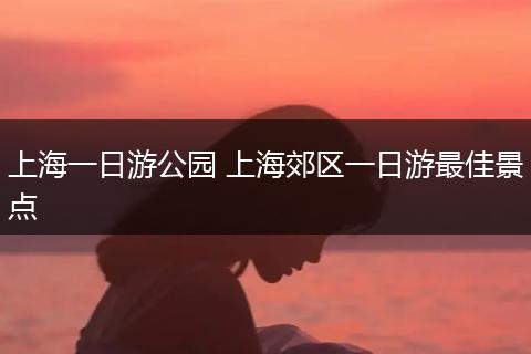 上海一日游公园 上海郊区一日游最佳景点