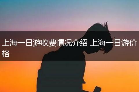 上海一日游收费情况介绍 上海一日游价格