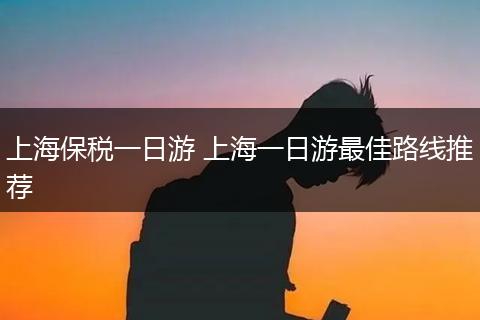 上海保税一日游 上海一日游最佳路线推荐